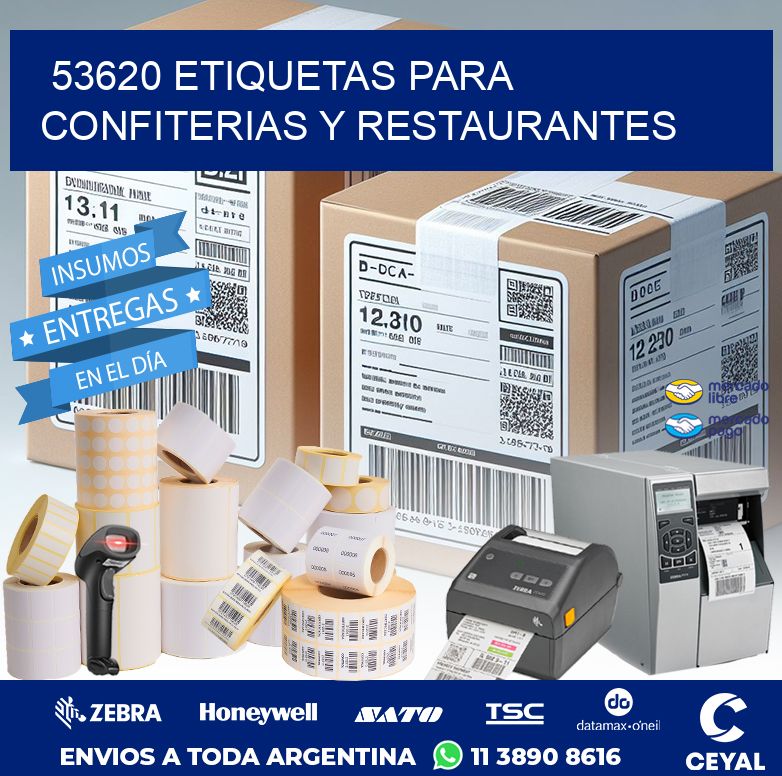 53620 ETIQUETAS PARA CONFITERIAS Y RESTAURANTES