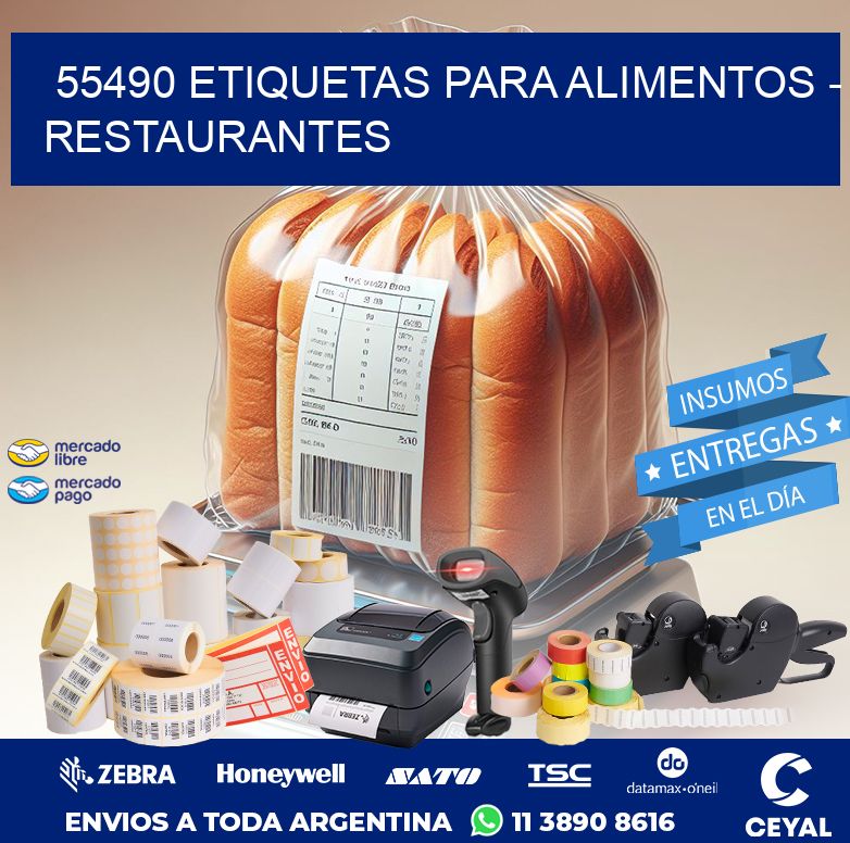 55490 ETIQUETAS PARA ALIMENTOS - RESTAURANTES