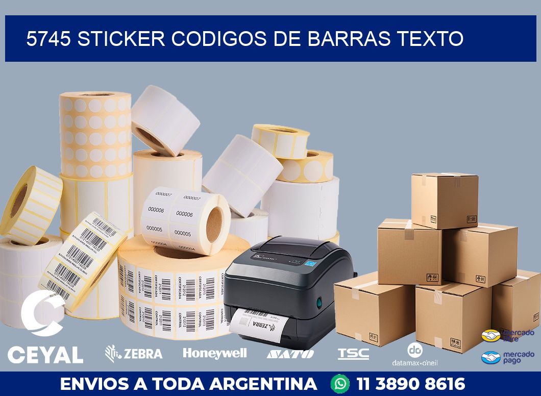 5745 STICKER CODIGOS DE BARRAS TEXTO