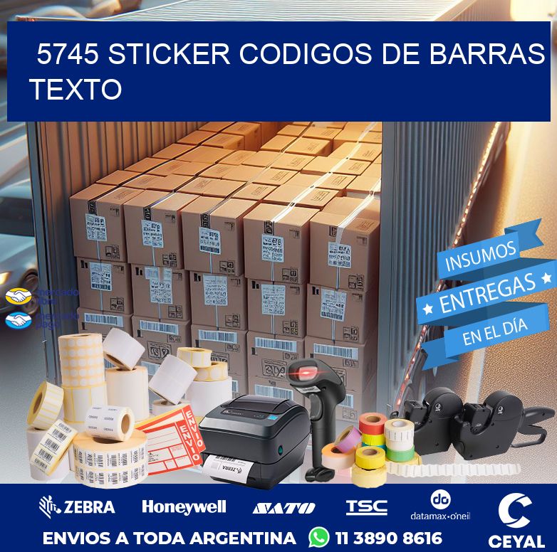 5745 STICKER CODIGOS DE BARRAS TEXTO