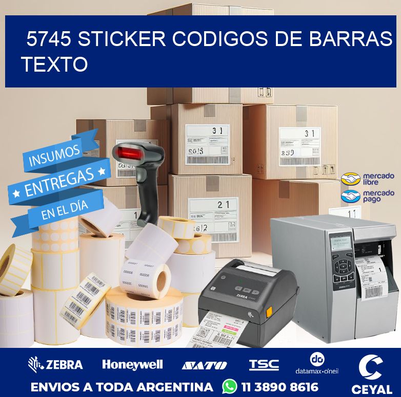 5745 STICKER CODIGOS DE BARRAS TEXTO
