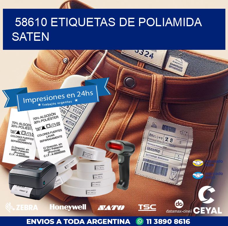 58610 ETIQUETAS DE POLIAMIDA SATEN