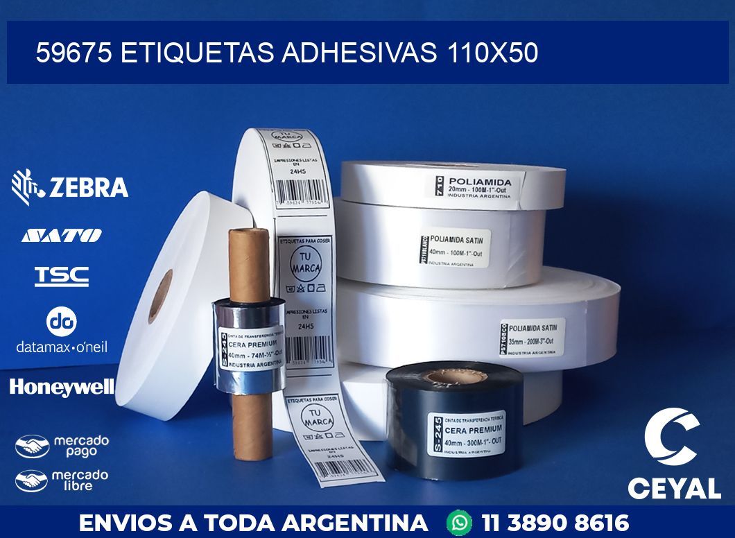 59675 ETIQUETAS ADHESIVAS 110X50