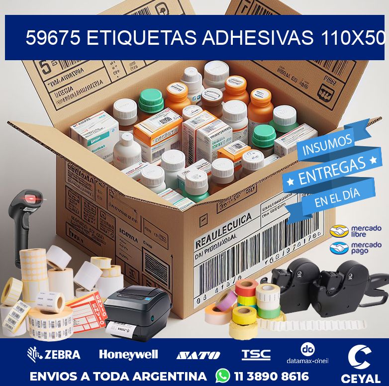 59675 ETIQUETAS ADHESIVAS 110X50