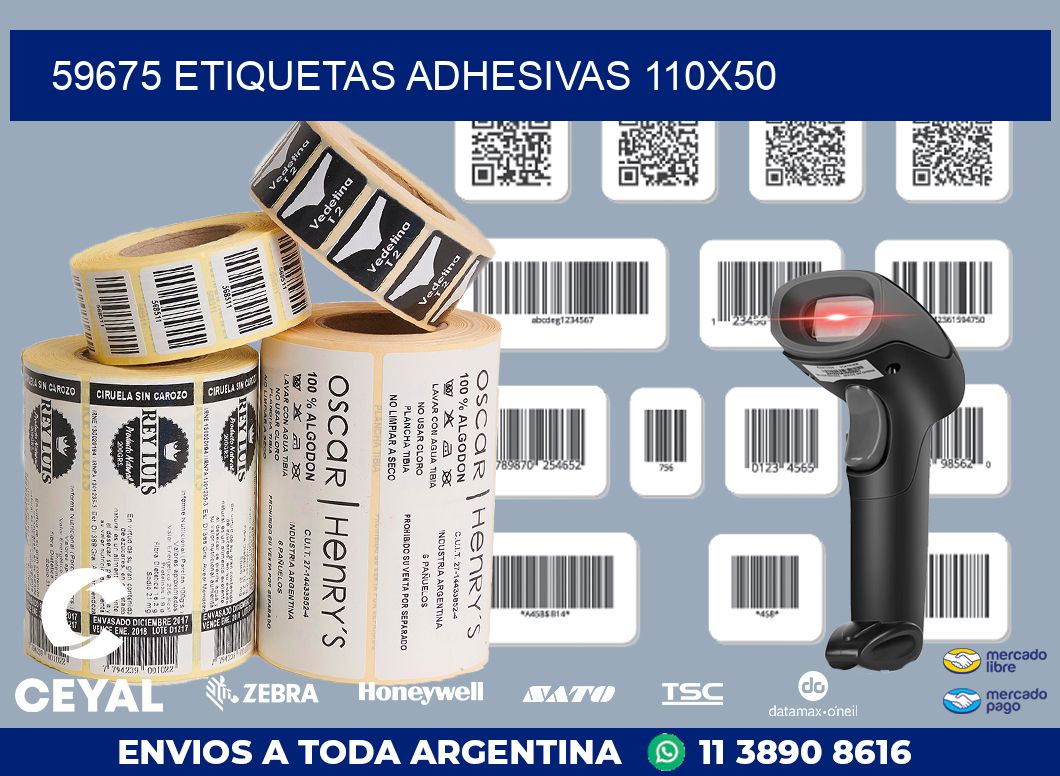 59675 ETIQUETAS ADHESIVAS 110X50