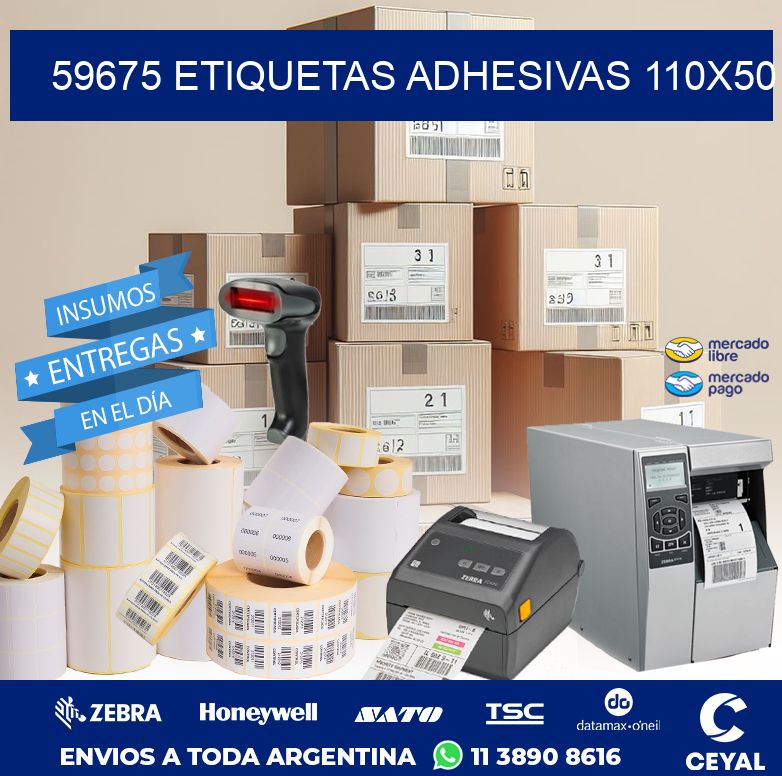 59675 ETIQUETAS ADHESIVAS 110X50