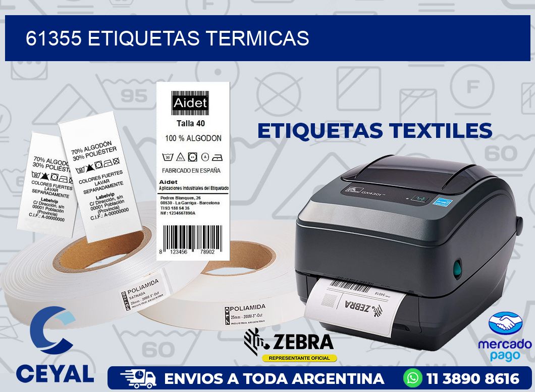 61355 ETIQUETAS TERMICAS