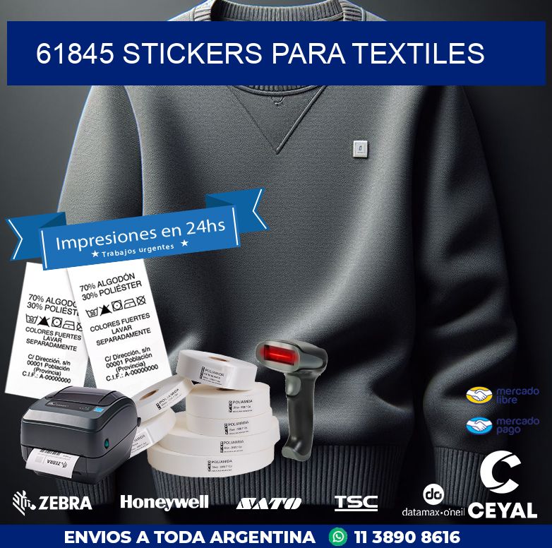 61845 STICKERS PARA TEXTILES