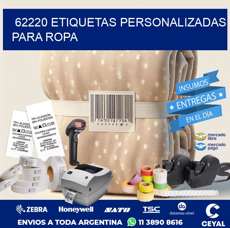 62220 ETIQUETAS PERSONALIZADAS PARA ROPA