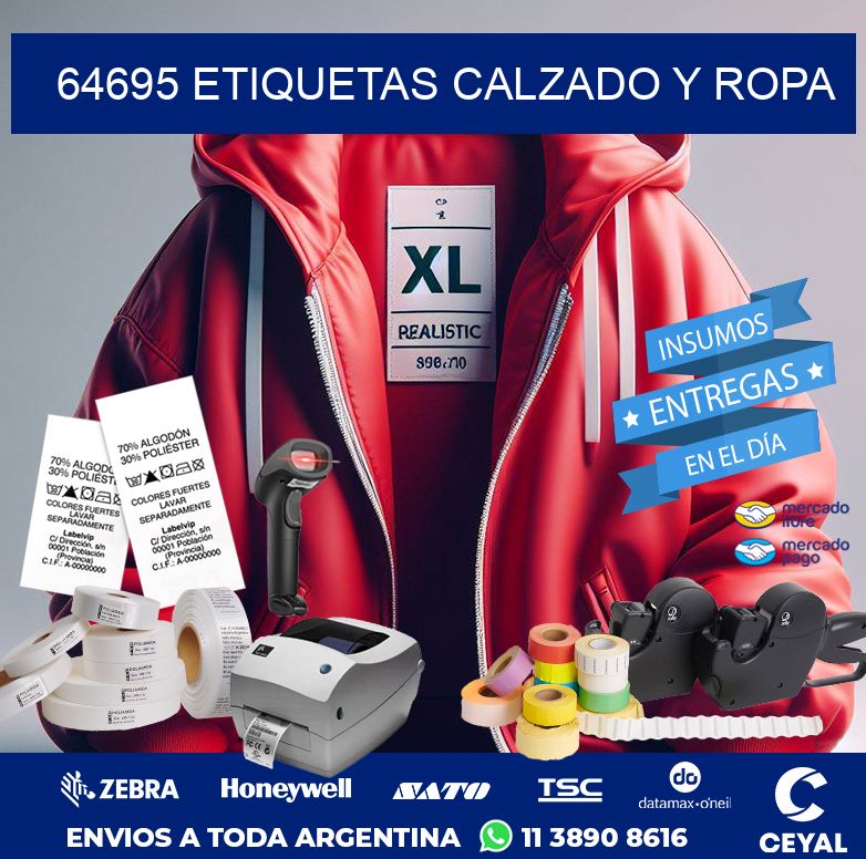 64695 ETIQUETAS CALZADO Y ROPA