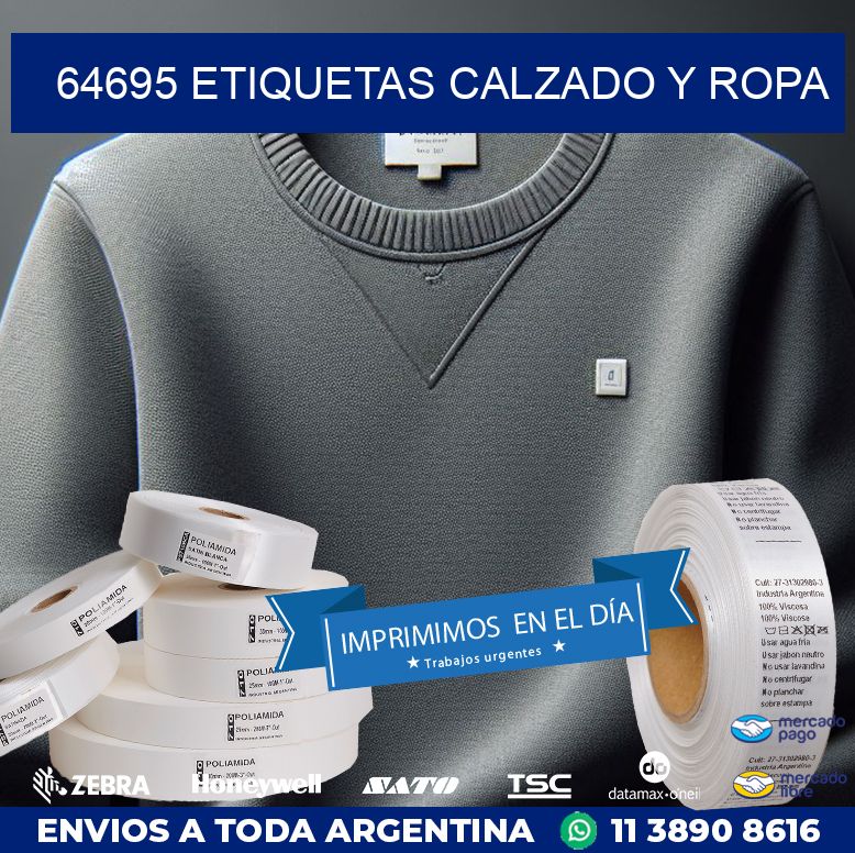 64695 ETIQUETAS CALZADO Y ROPA