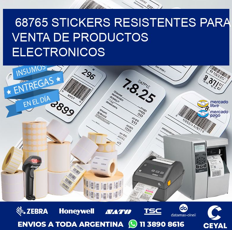 68765 STICKERS RESISTENTES PARA VENTA DE PRODUCTOS ELECTRONICOS