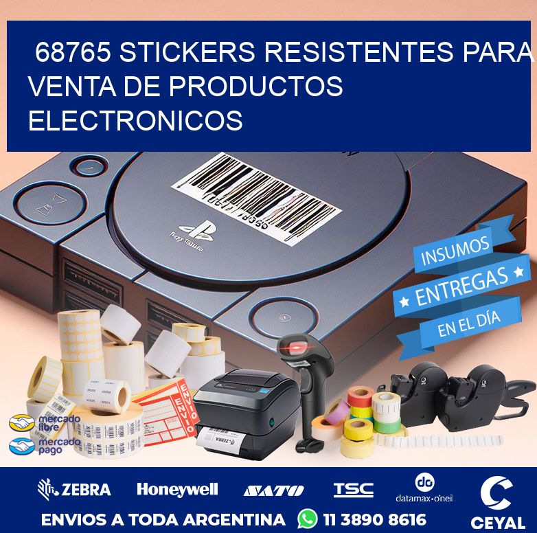 68765 STICKERS RESISTENTES PARA VENTA DE PRODUCTOS ELECTRONICOS