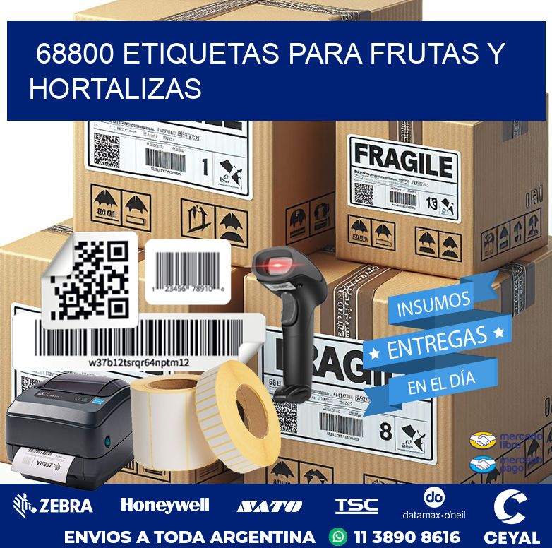 68800 ETIQUETAS PARA FRUTAS Y HORTALIZAS