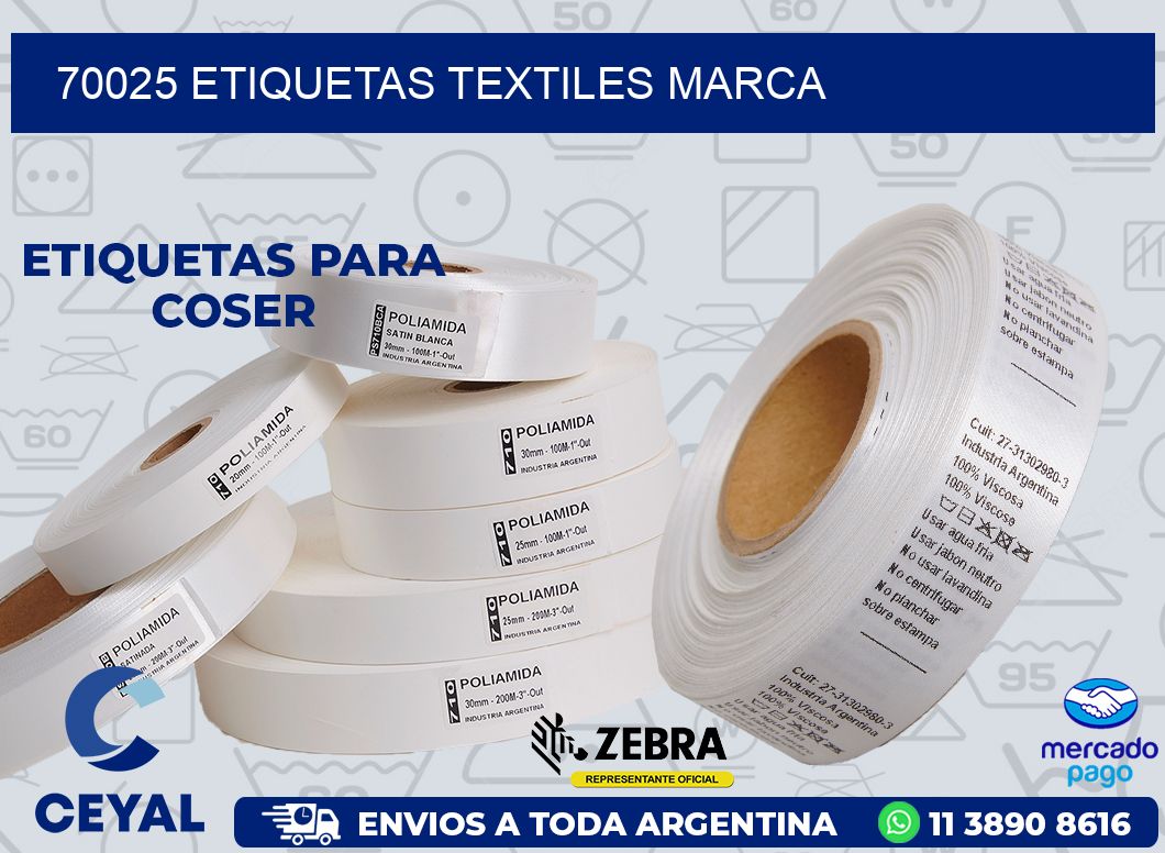 70025 ETIQUETAS TEXTILES MARCA