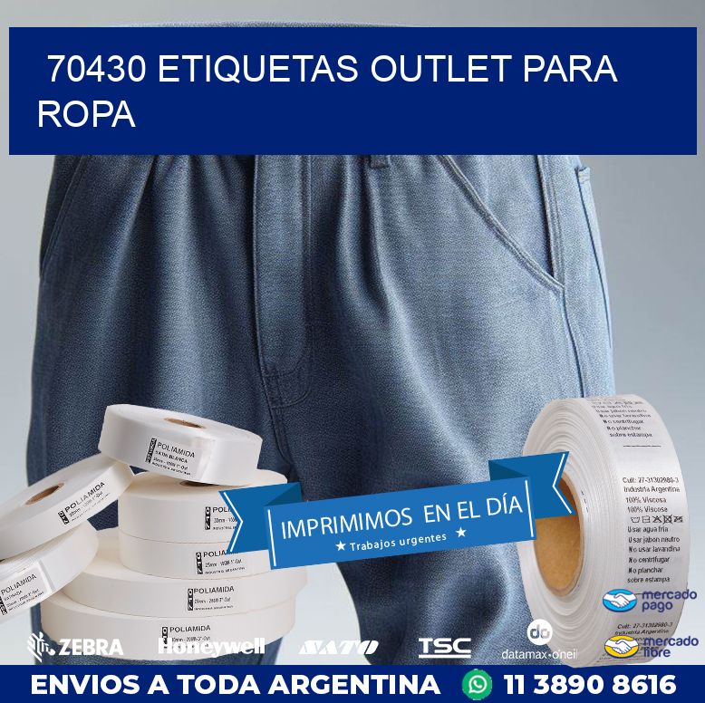 70430 ETIQUETAS OUTLET PARA ROPA