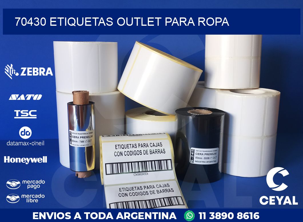 70430 ETIQUETAS OUTLET PARA ROPA
