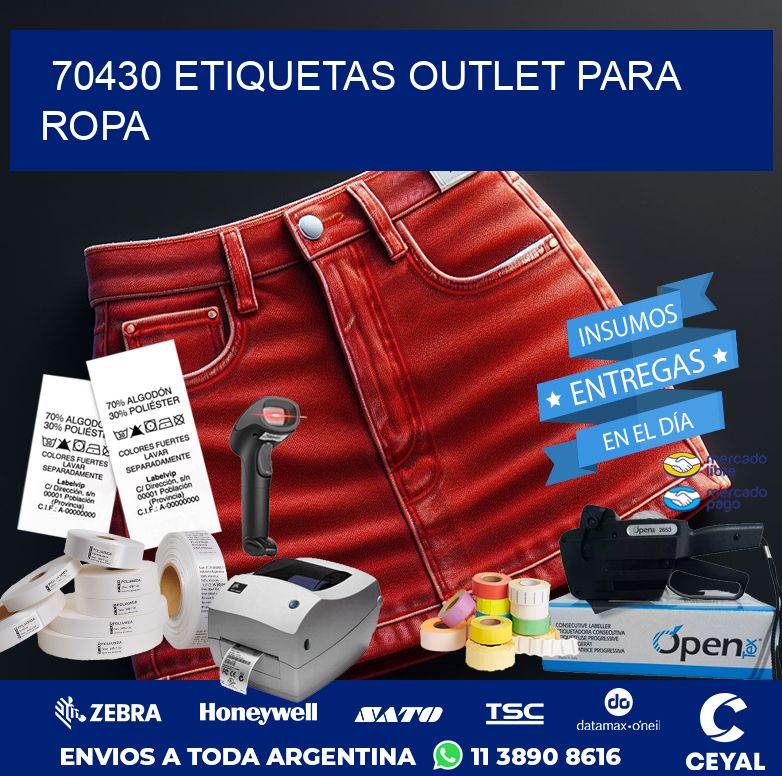 70430 ETIQUETAS OUTLET PARA ROPA