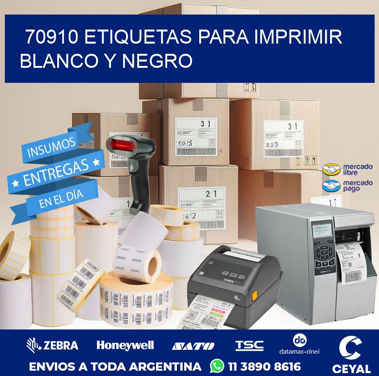 70910 ETIQUETAS PARA IMPRIMIR BLANCO Y NEGRO