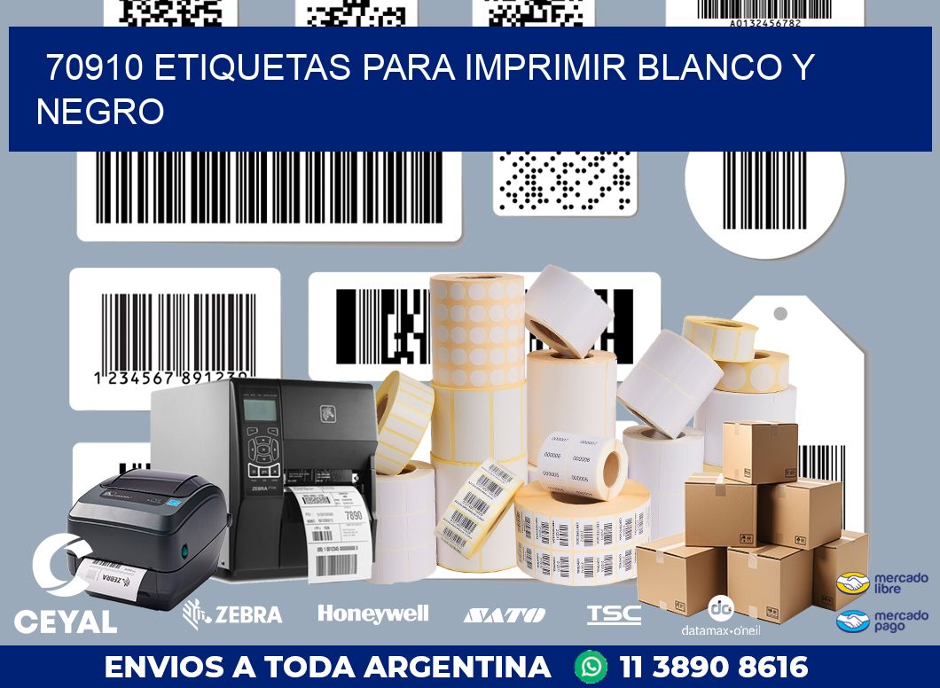 70910 ETIQUETAS PARA IMPRIMIR BLANCO Y NEGRO