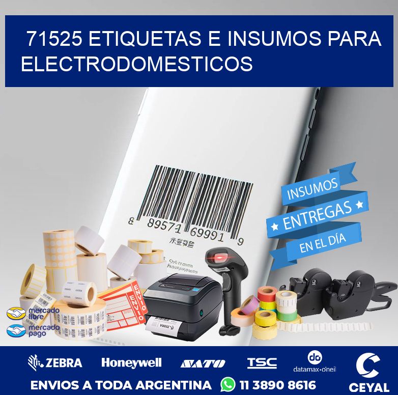 71525 ETIQUETAS E INSUMOS PARA ELECTRODOMESTICOS