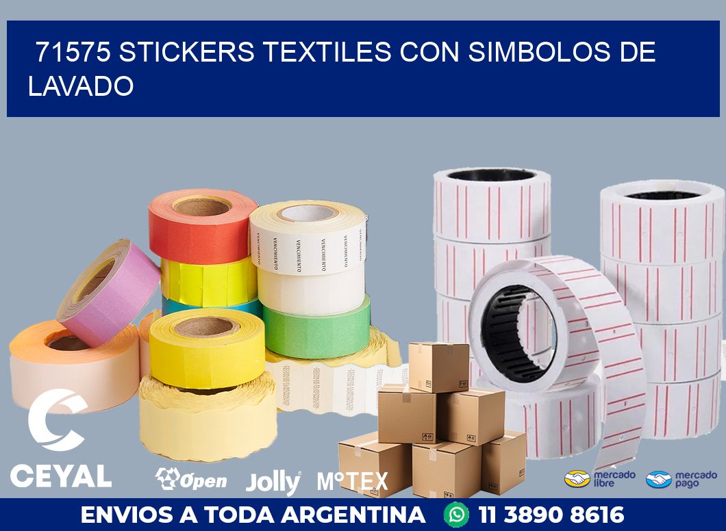 71575 STICKERS TEXTILES CON SIMBOLOS DE LAVADO