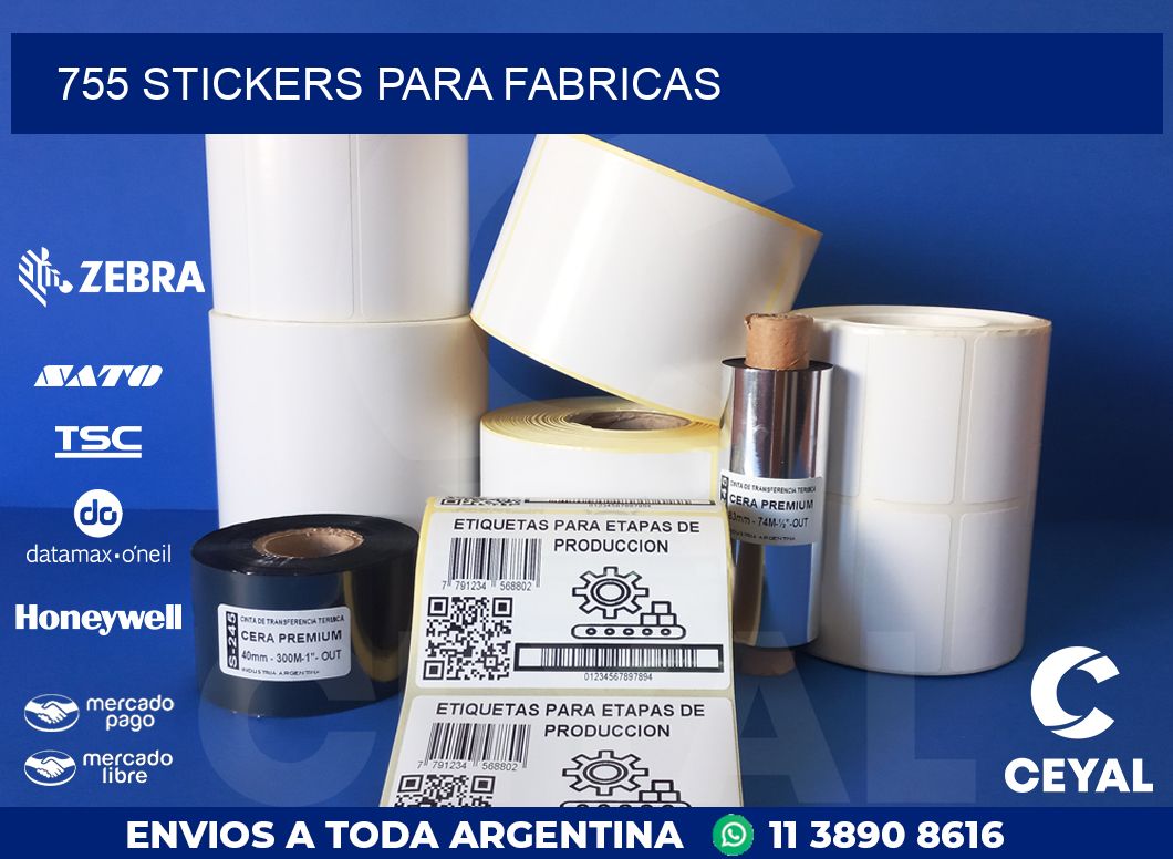755 STICKERS PARA FABRICAS