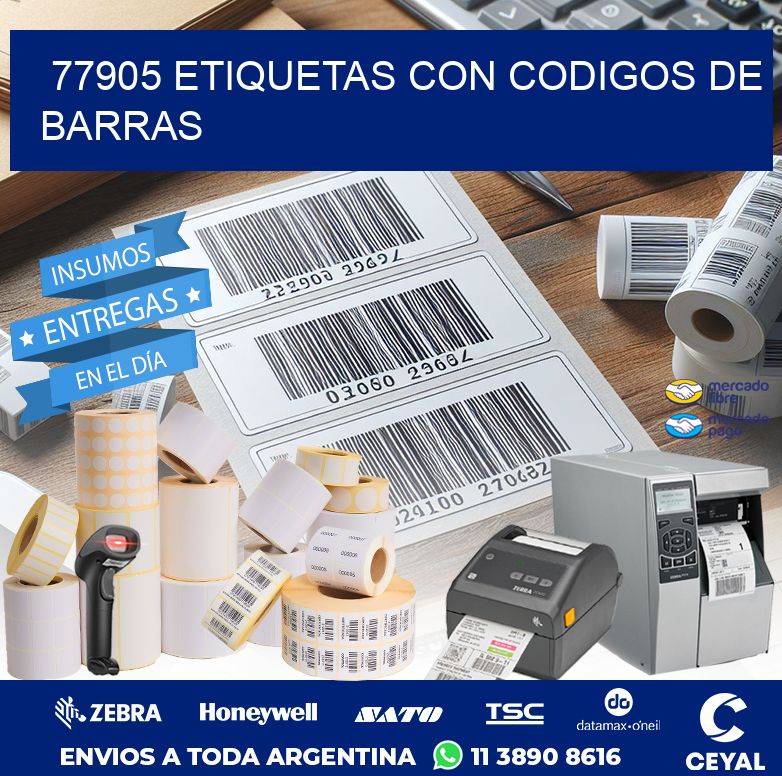 77905 ETIQUETAS CON CODIGOS DE BARRAS