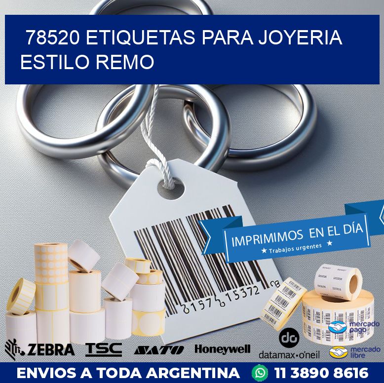 78520 ETIQUETAS PARA JOYERIA ESTILO REMO