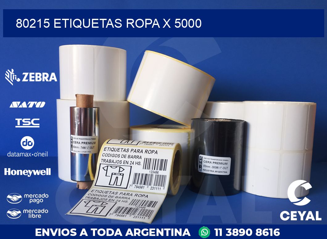 80215 ETIQUETAS ROPA X 5000