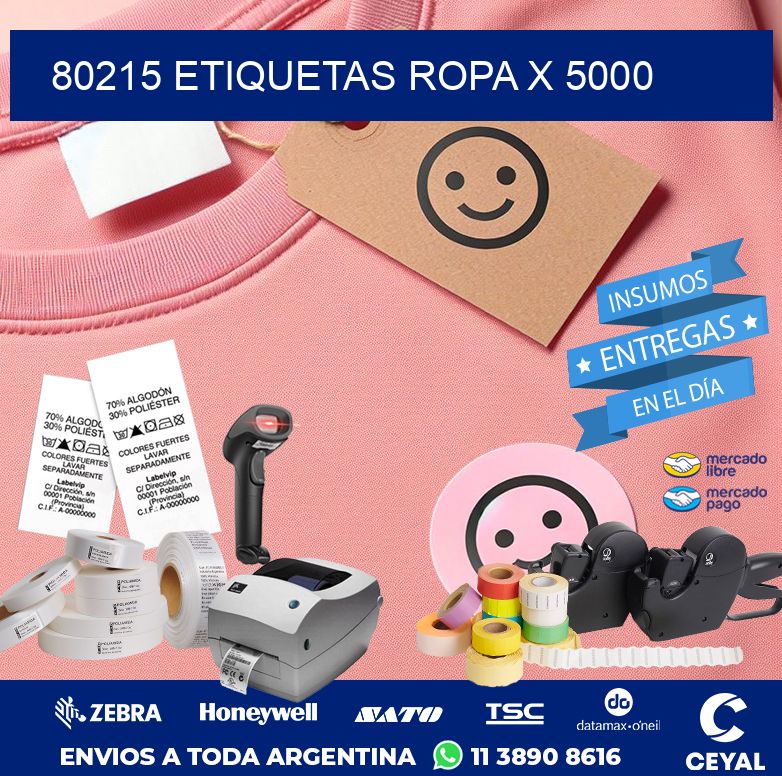 80215 ETIQUETAS ROPA X 5000