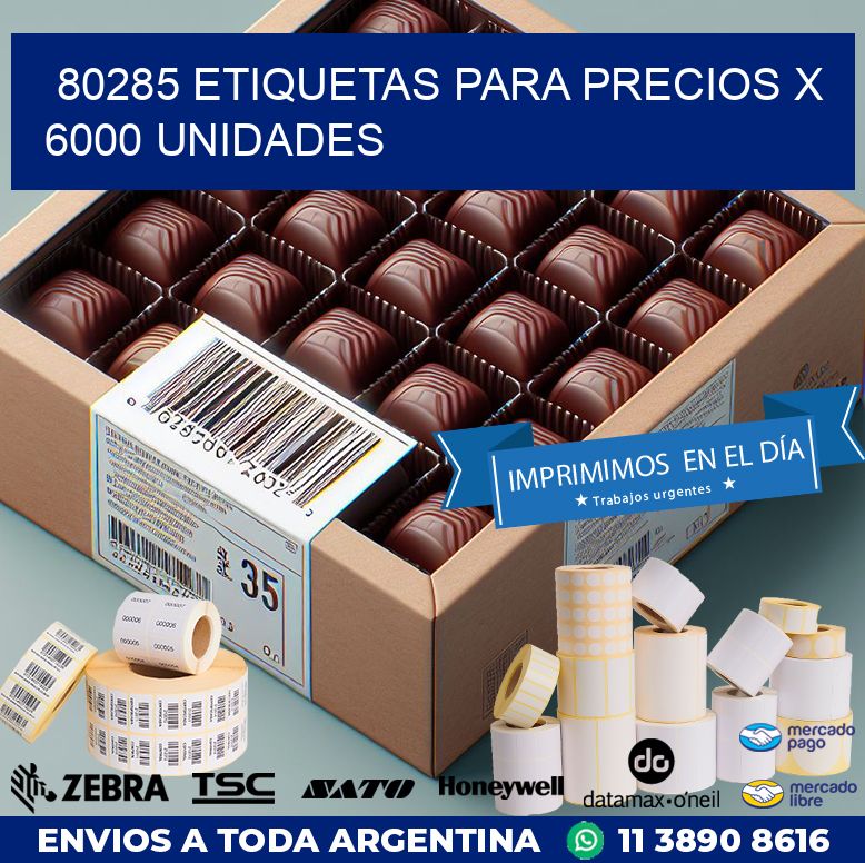 80285 ETIQUETAS PARA PRECIOS X 6000 UNIDADES