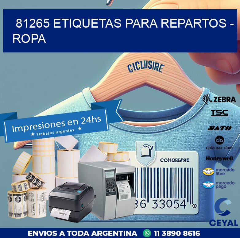 81265 ETIQUETAS PARA REPARTOS - ROPA