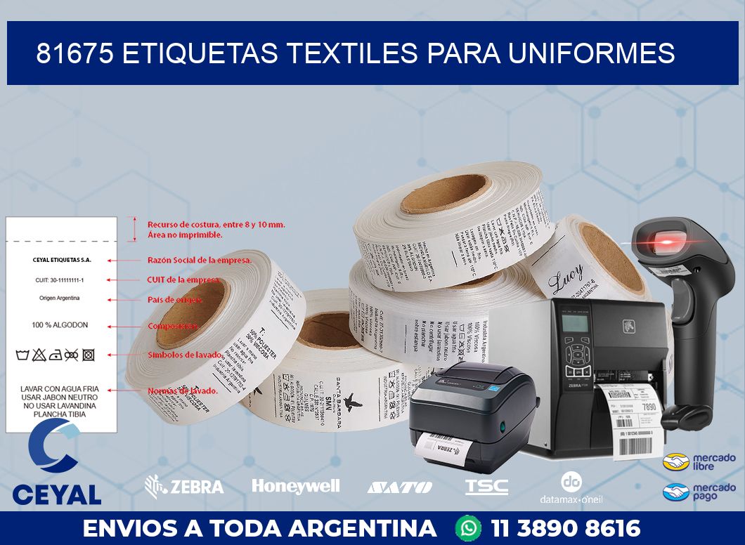 81675 ETIQUETAS TEXTILES PARA UNIFORMES