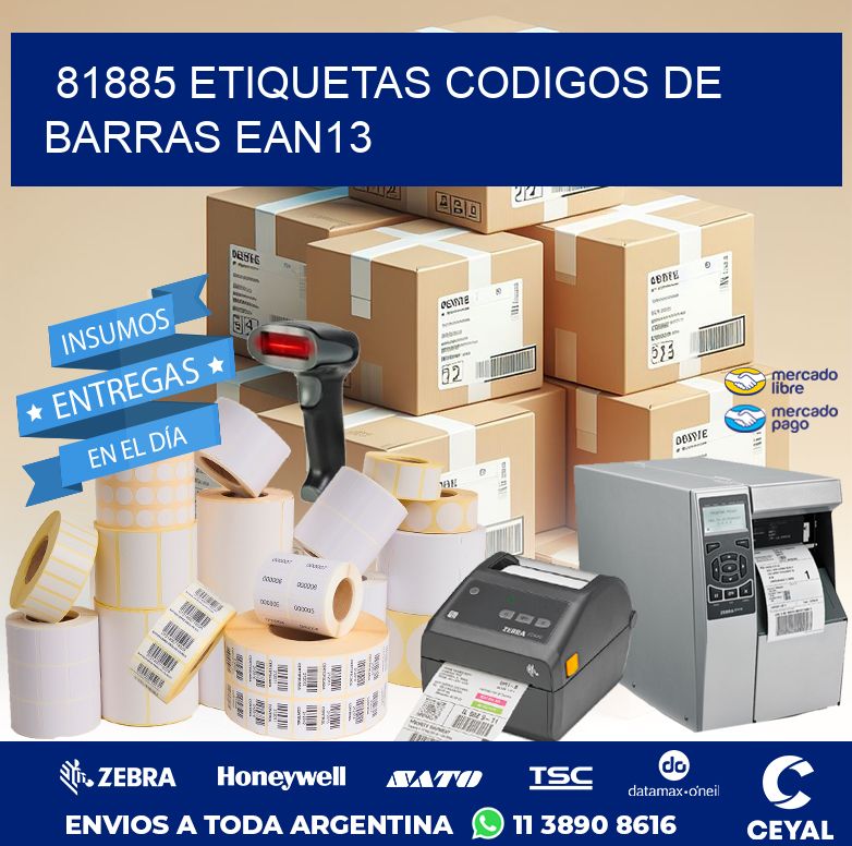 81885 ETIQUETAS CODIGOS DE BARRAS EAN13