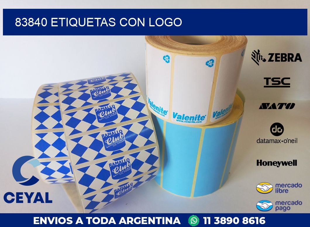 83840 ETIQUETAS CON LOGO
