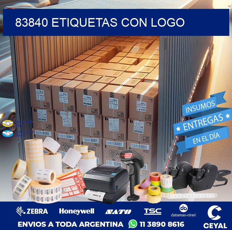 83840 ETIQUETAS CON LOGO