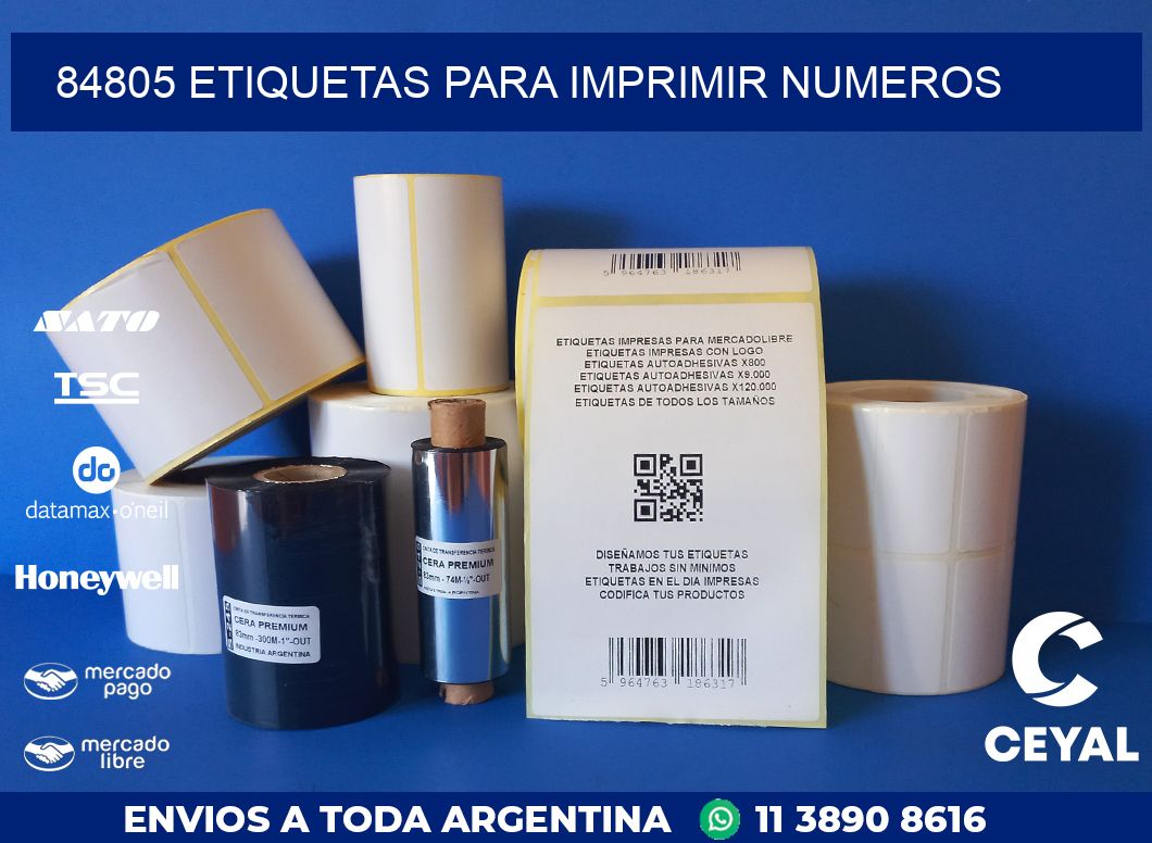 84805 ETIQUETAS PARA IMPRIMIR NUMEROS