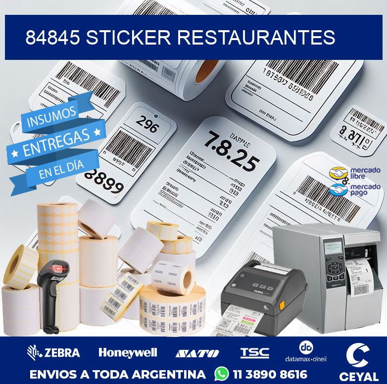 84845 STICKER RESTAURANTES