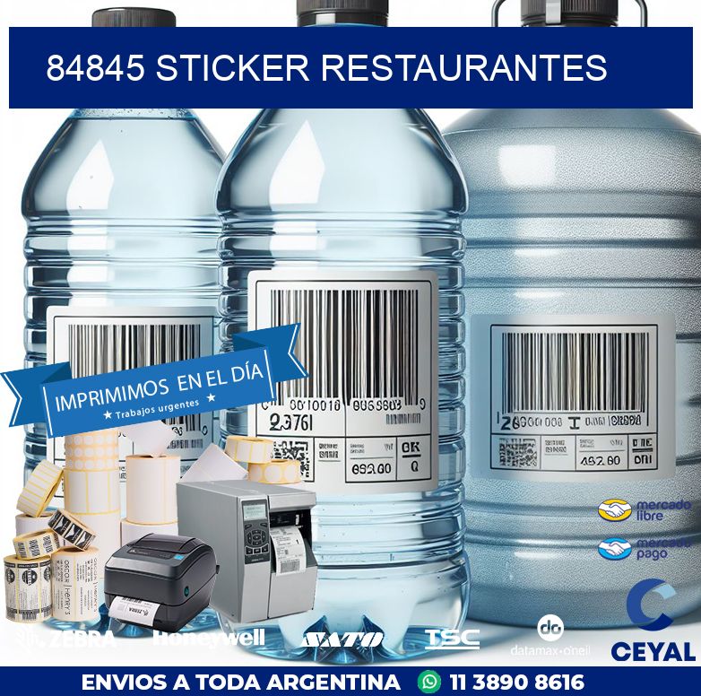 84845 STICKER RESTAURANTES