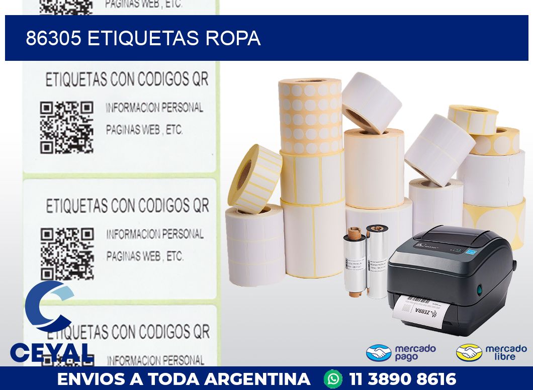 86305 ETIQUETAS ROPA