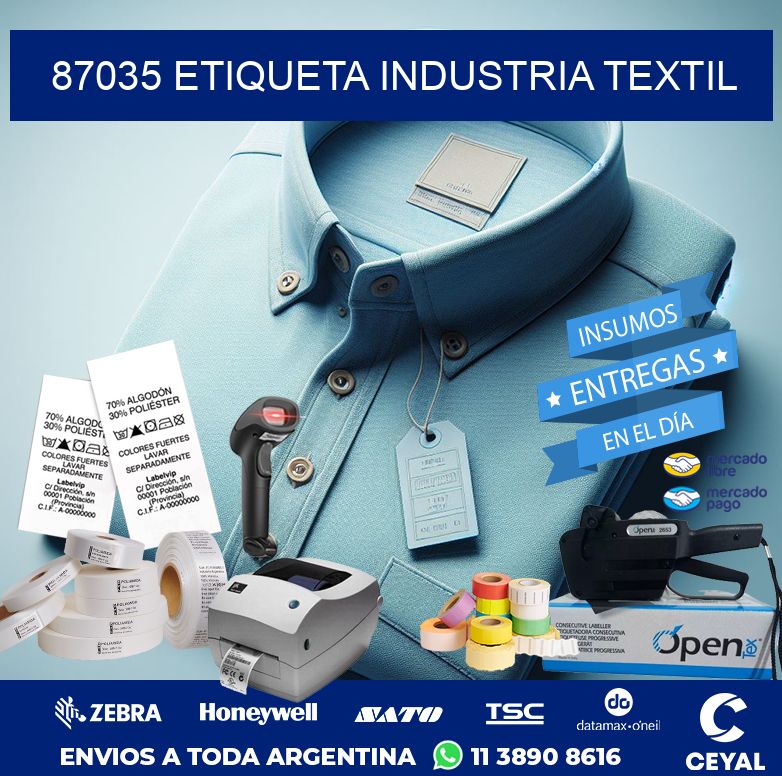 87035 ETIQUETA INDUSTRIA TEXTIL