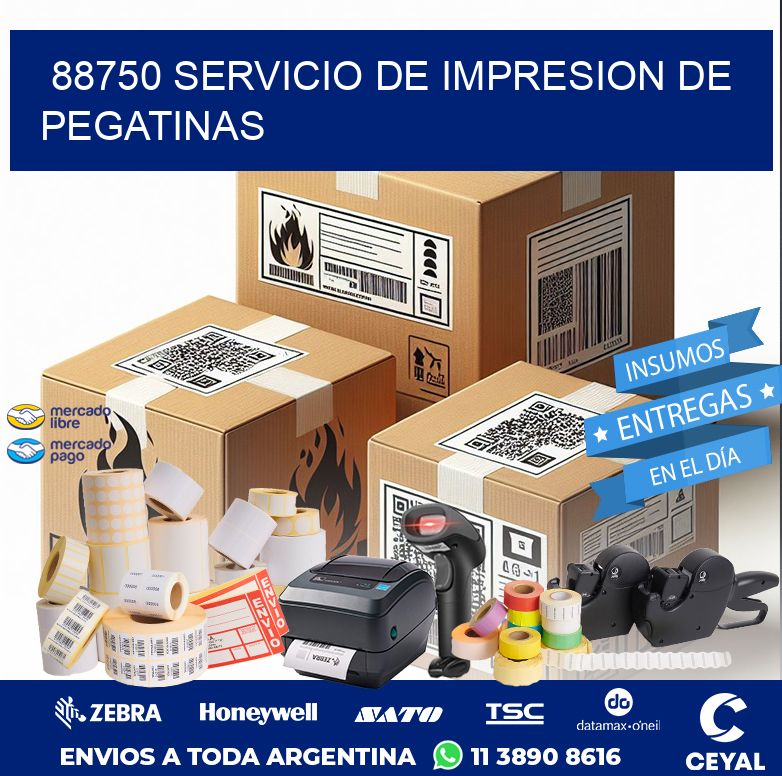 88750 SERVICIO DE IMPRESION DE PEGATINAS