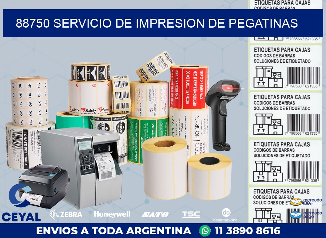 88750 SERVICIO DE IMPRESION DE PEGATINAS