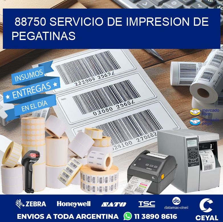 88750 SERVICIO DE IMPRESION DE PEGATINAS