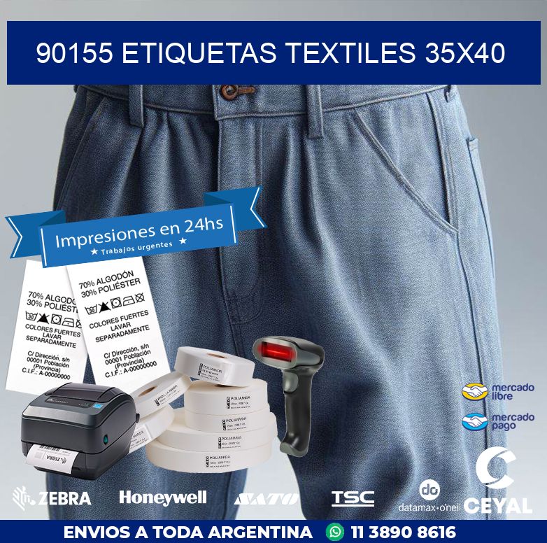 90155 ETIQUETAS TEXTILES 35X40