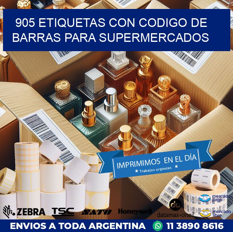 905 ETIQUETAS CON CODIGO DE BARRAS PARA SUPERMERCADOS