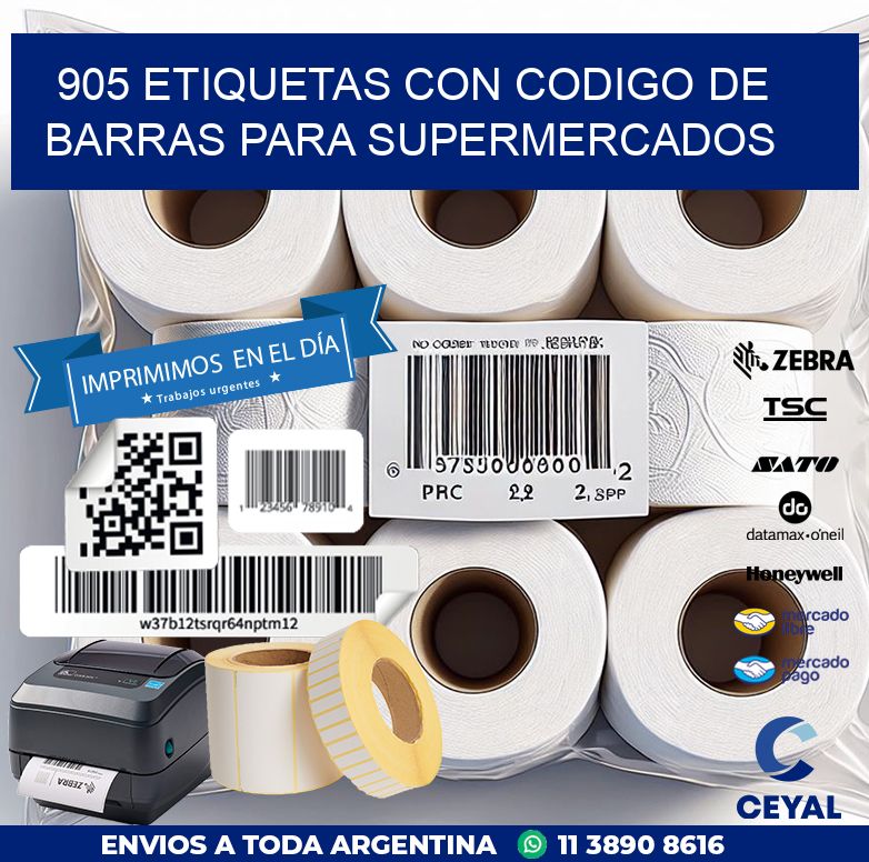 905 ETIQUETAS CON CODIGO DE BARRAS PARA SUPERMERCADOS