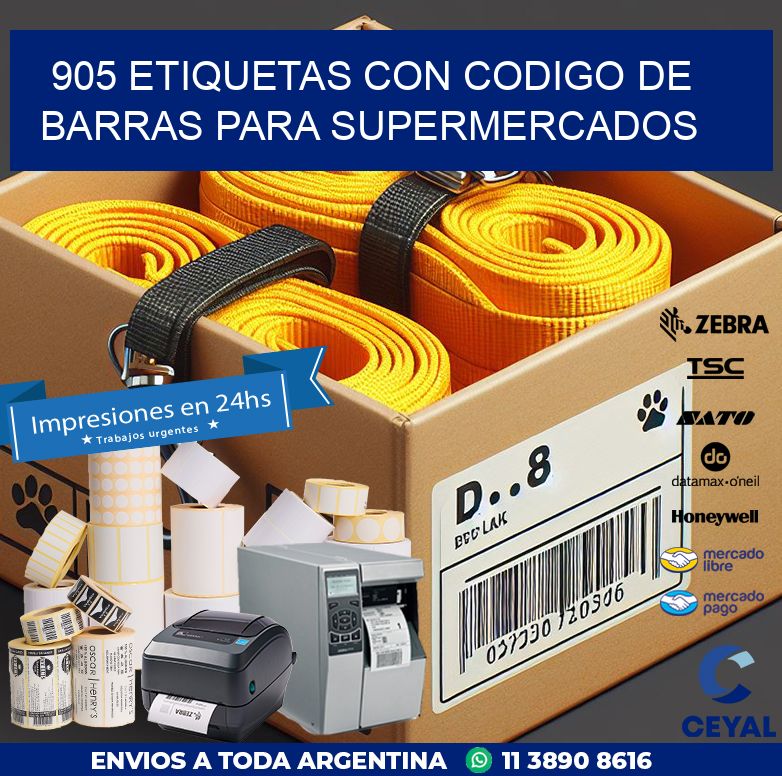 905 ETIQUETAS CON CODIGO DE BARRAS PARA SUPERMERCADOS
