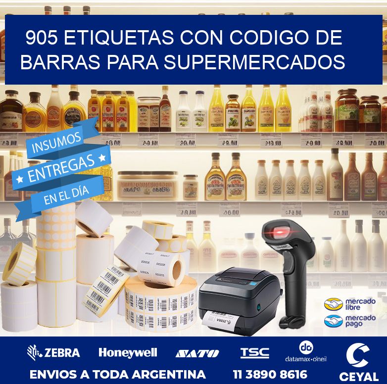 905 ETIQUETAS CON CODIGO DE BARRAS PARA SUPERMERCADOS